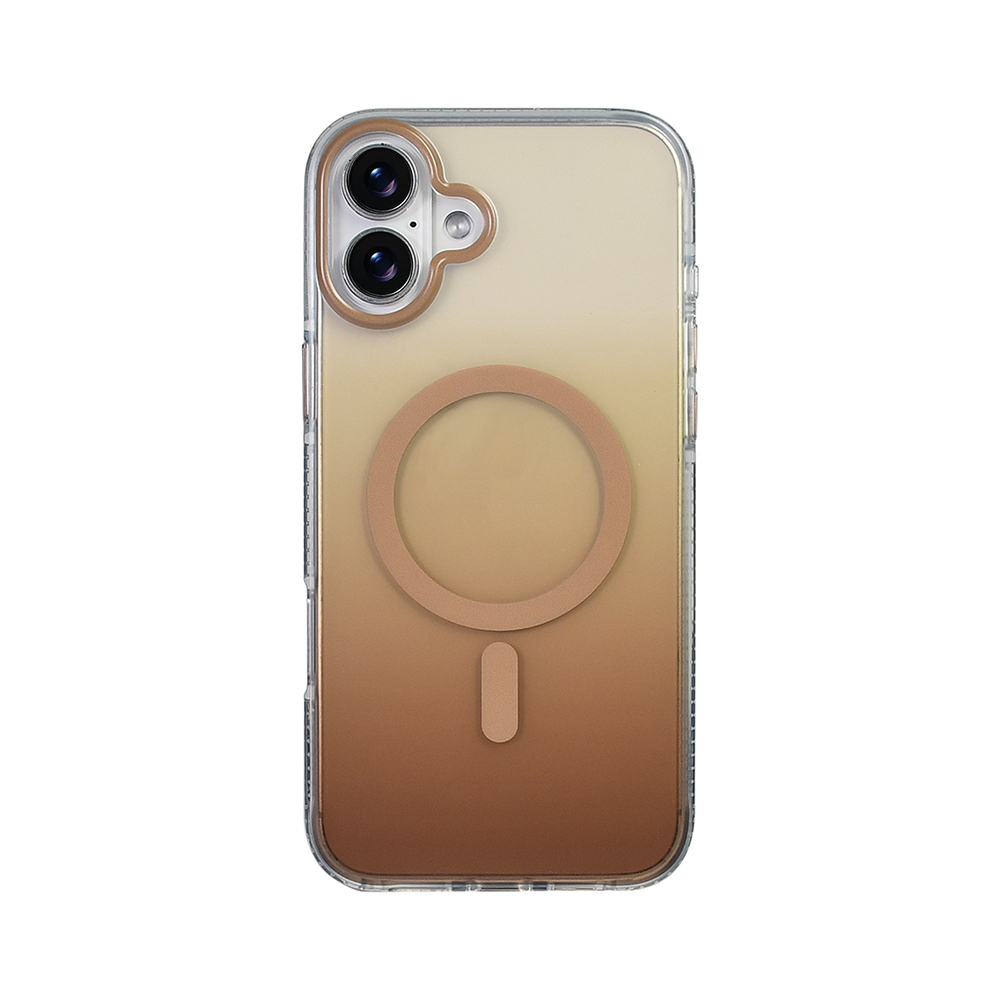 GPACK iPhone 16 Plus Uyumlu Toros M-Safe Şarj Özellikli Telefon Kılıfı Gold