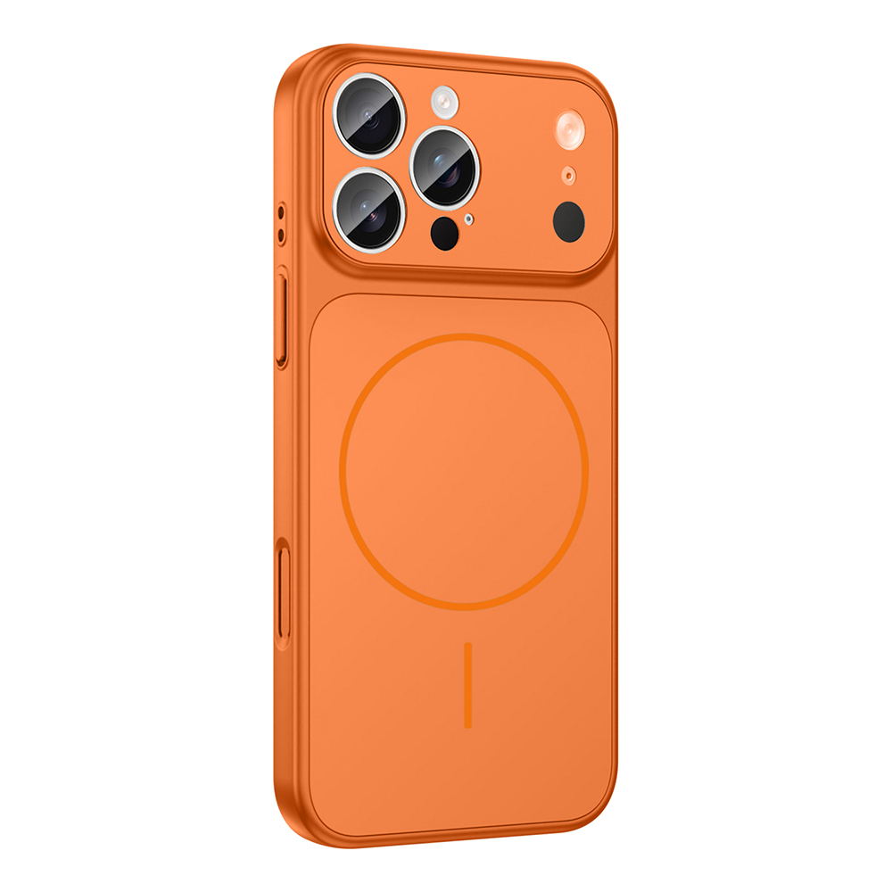 GPACK iPhone 14 Pro Uyumlu Formen M-Safe Şarj Özellikli Kamera Korumalı Telefon Kılıfı Turuncu