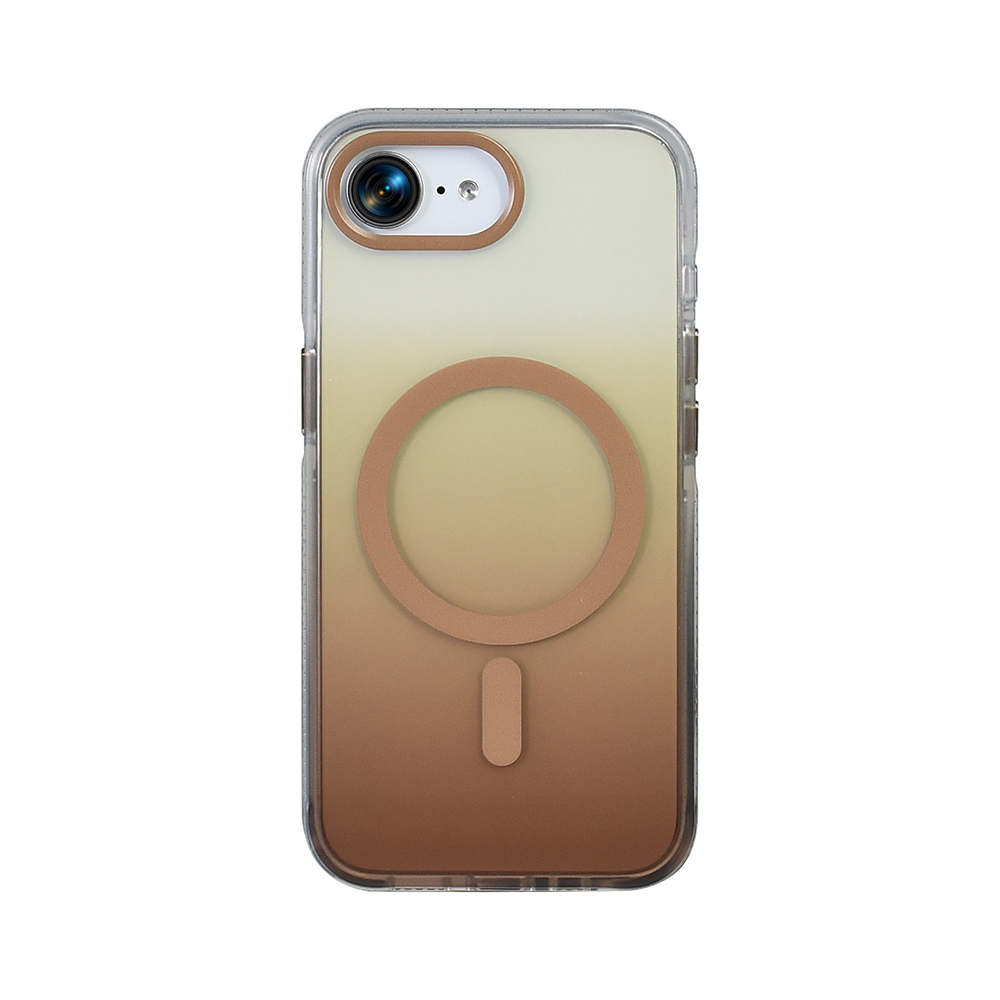 GPACK iPhone 16E Uyumlu Toros M-Safe Şarj Özellikli Telefon Kılıfı Gold