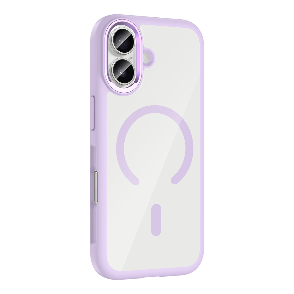 GPACK iPhone 17 Uyumlu Tiko Metal Kamera Çerçeveli M-Safe Şarj Özellikli Telefon Kılıfı Lila