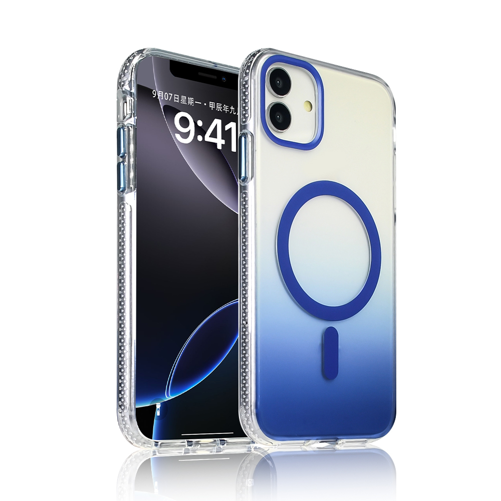 GPACK iPhone 11 Uyumlu Toros M-Safe Şarj Özellikli Telefon Kılıfı Mavi