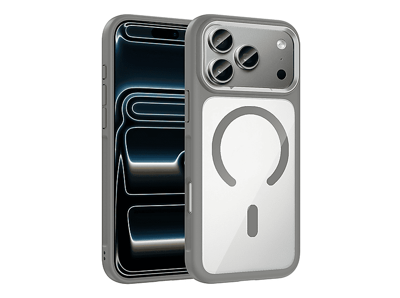 LOPARD iPhone 17 Pro Uyumlu Mgsafe Şarj Özellikli Metal Kamera Çerçeveli Tiko Kapak Telefon Kılıfı Çok Renkli