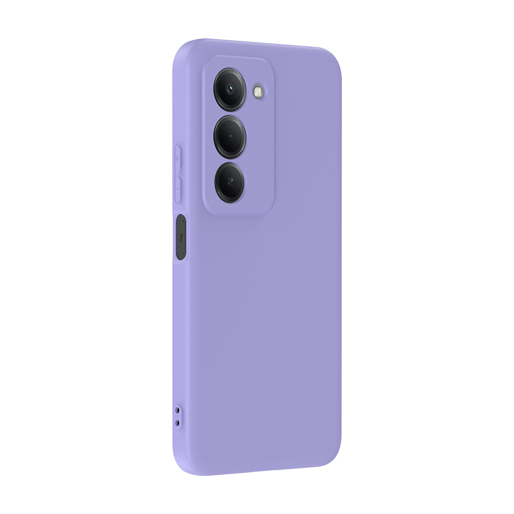 GPACK Xiaomi Redmi 15 Uyumlu Lansman Silikon İçi Kadife Telefon Kılıfı Lila