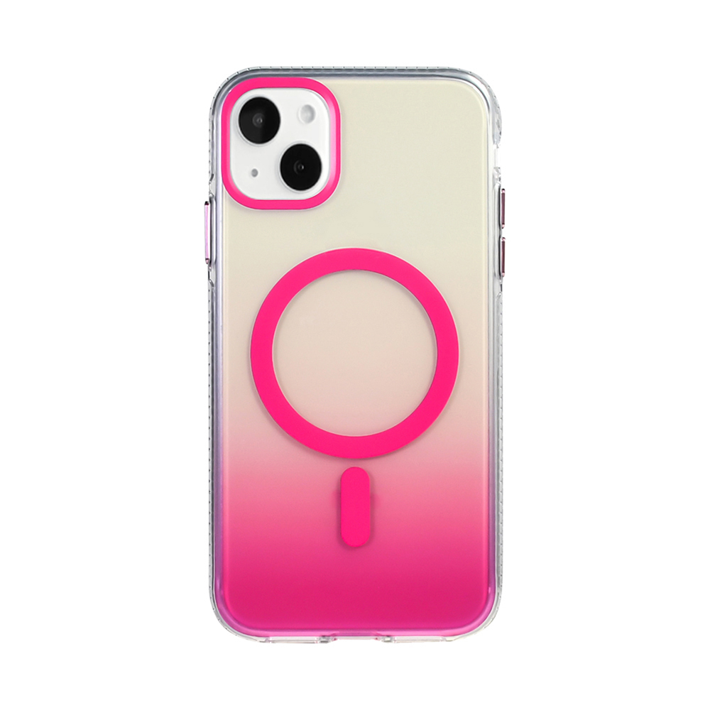 GPACK iPhone 15 Uyumlu Toros M-Safe Şarj Özellikli Telefon Kılıfı Pembe