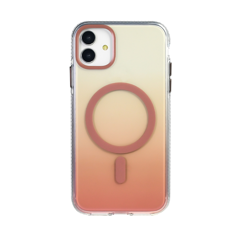 GPACK iPhone 11 Uyumlu Toros M-Safe Şarj Özellikli Telefon Kılıfı Rose Gold