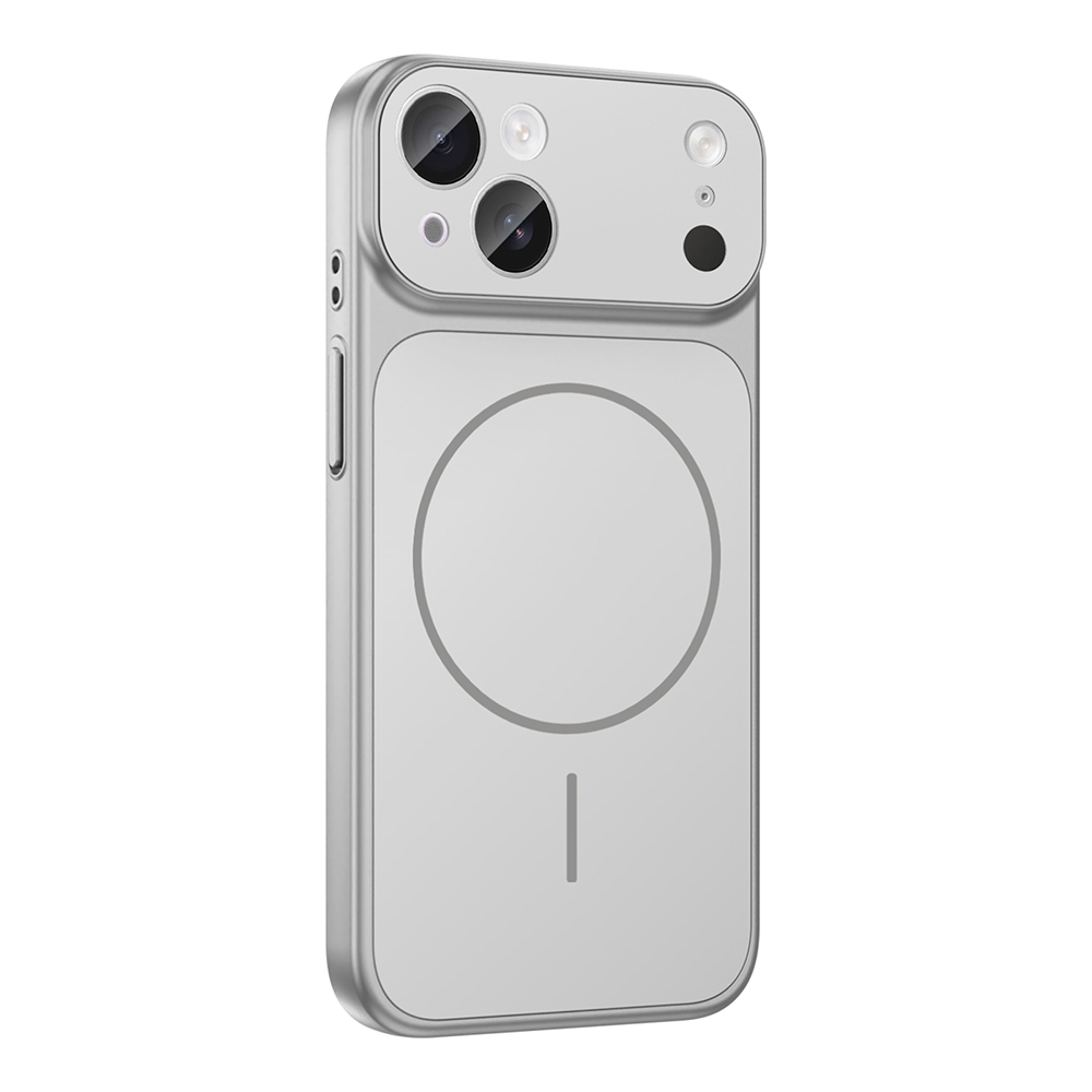 GPACK iPhone 15 Uyumlu Formen M-Safe Şarj Özellikli Kamera Korumalı Telefon Kılıfı Gümüş