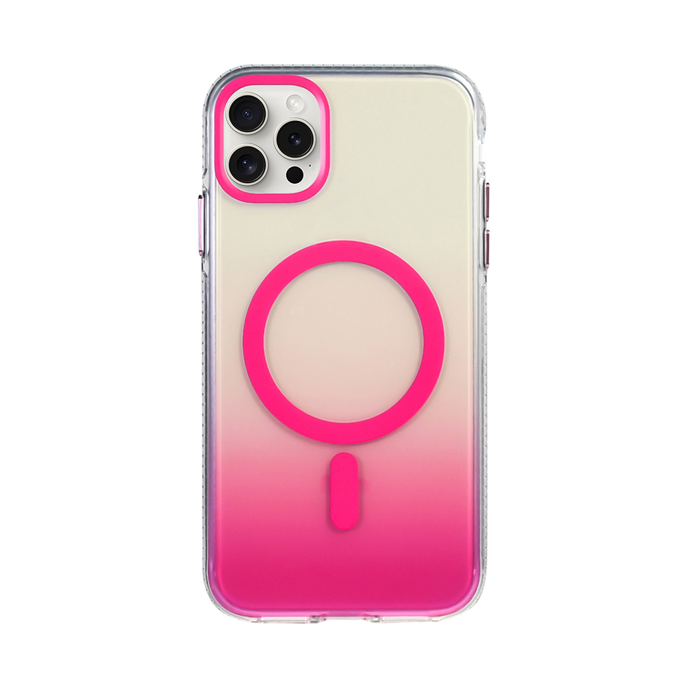 GPACK iPhone 16 Pro Uyumlu Toros M-Safe Şarj Özellikli Telefon Kılıfı Pembe