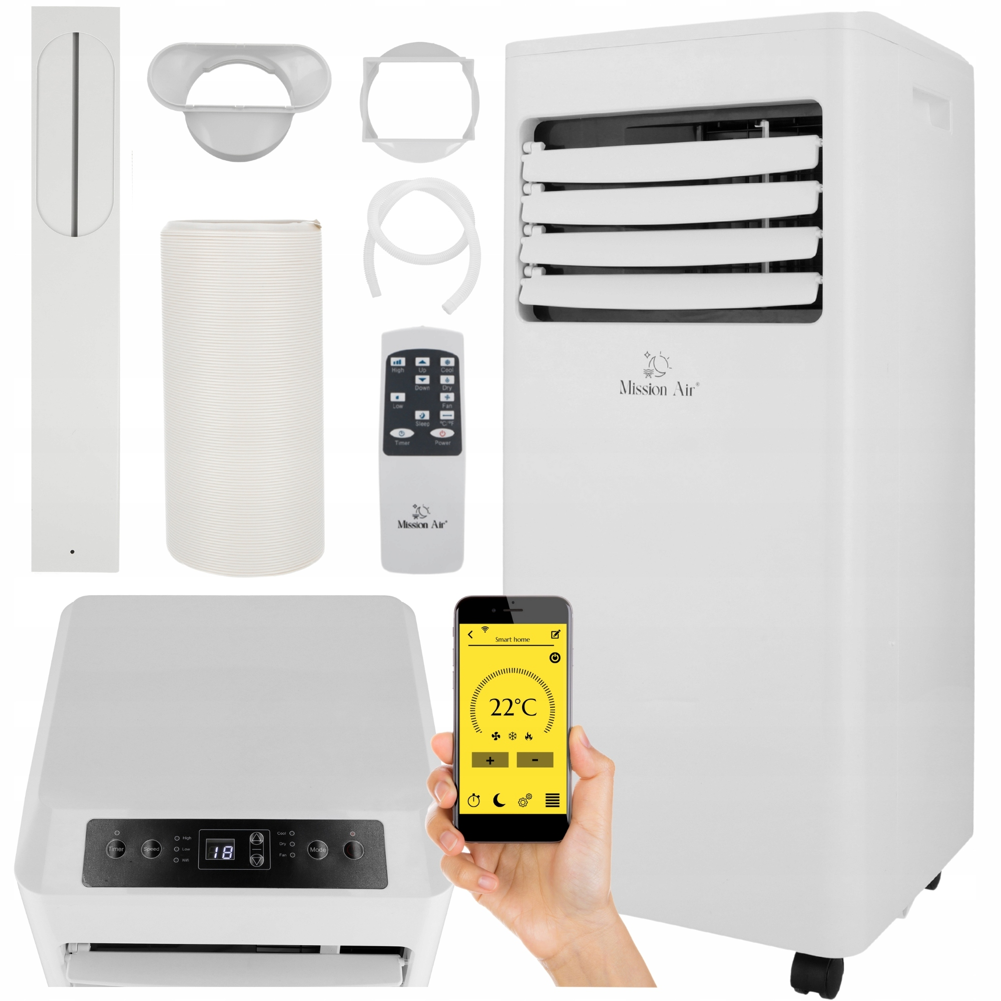 Klimatyzator przenośny MISSION AIR COOL 2,6 kW WiFi chłodzenie