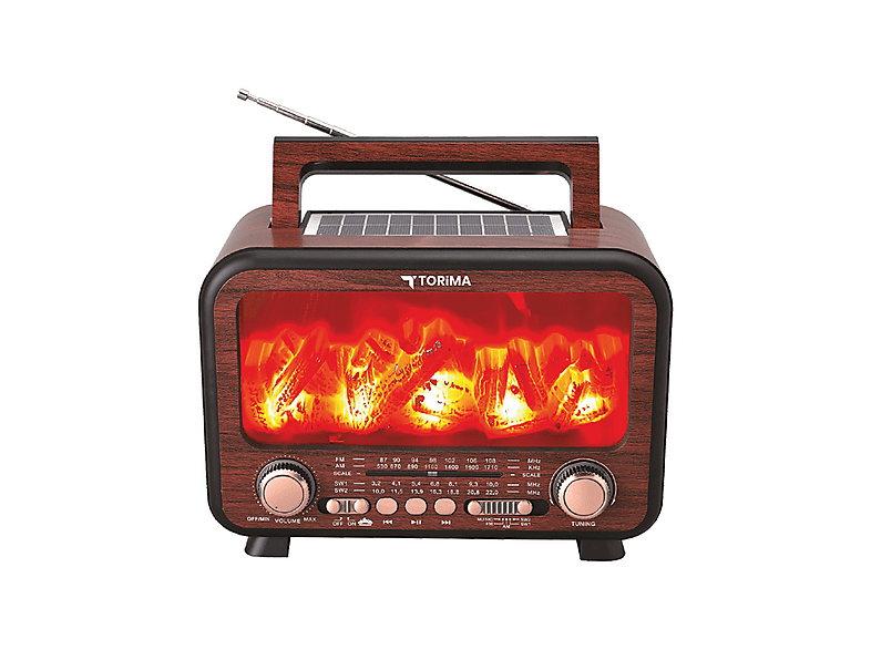TORIMA D72 Nostalji Kablosuz Speaker Solar Panelli Bluetooth