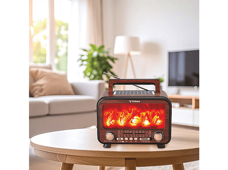 TORIMA D72 Nostalji Kablosuz Speaker Solar Panelli Bluetooth