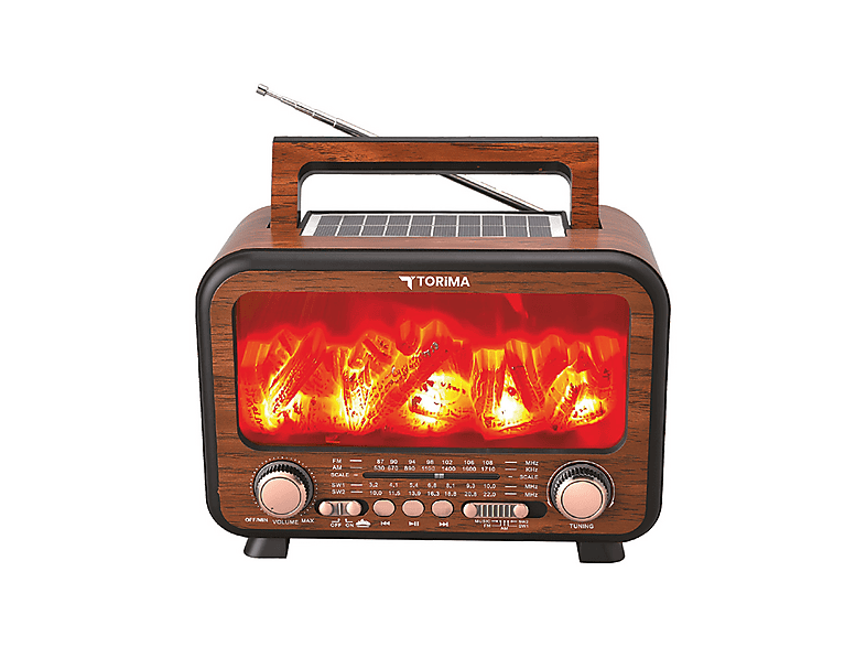 TORIMA D72 Nostalji Kablosuz Speaker Radyo Solar Panelli Bluetooth