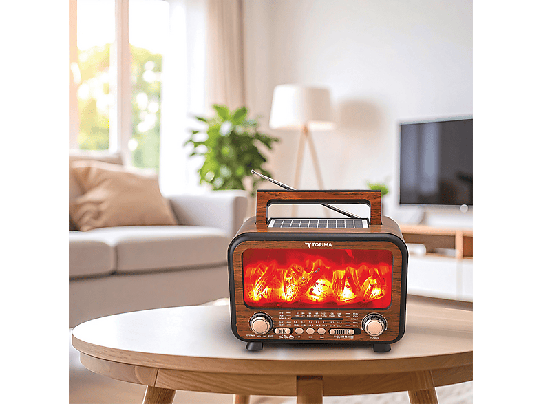 TORIMA D72 Nostalji Kablosuz Speaker Radyo Solar Panelli Bluetooth