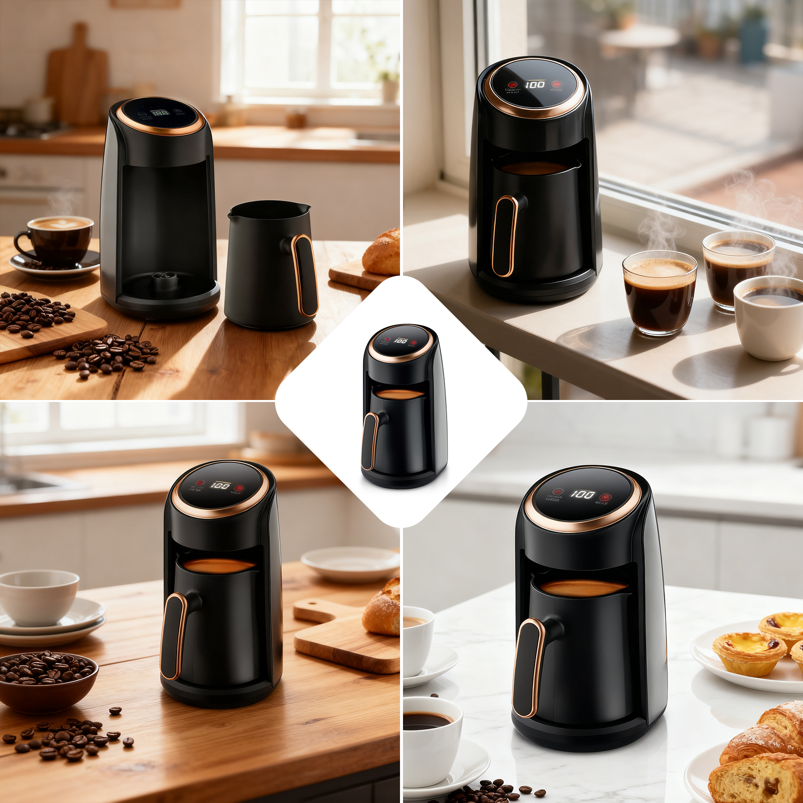 Turks koffiezetapparaat, elektrisch, 600 ml, Turkse koffiepot