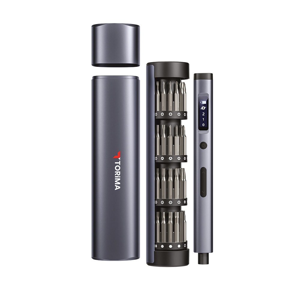 TORIMA TTS-03 60 Parça Led Işıklı Mıknatıslı Alüminyum Kasa Type-C  Şarjlı Hassas Tornavida Seti