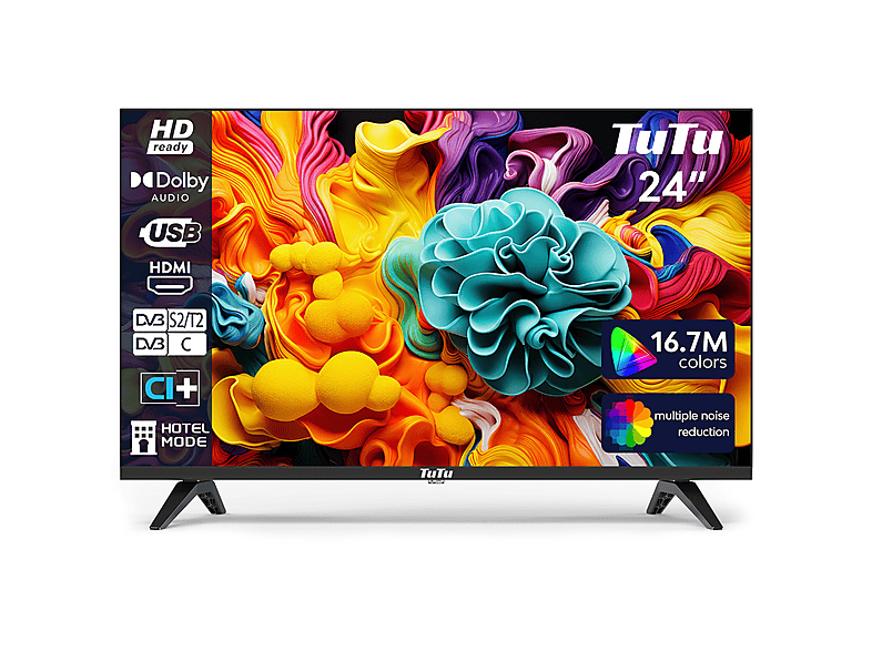 TUTU TUB24F1DN LED TV (Flat, 24 Zoll / 61 cm, HD)