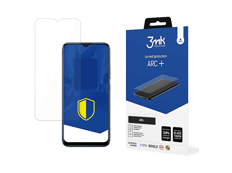 GOKEN Vetro Sfumato Cover per Realme 10 4G, Cover con Schienale in Vetro