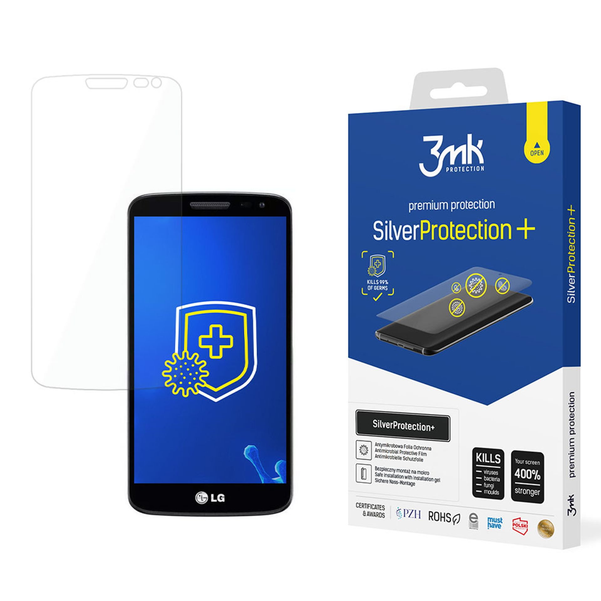 COVER CUSTODIA in TPU + PELLICOLA in VETRO TEMPERATO Per LG Q6  LG Q8