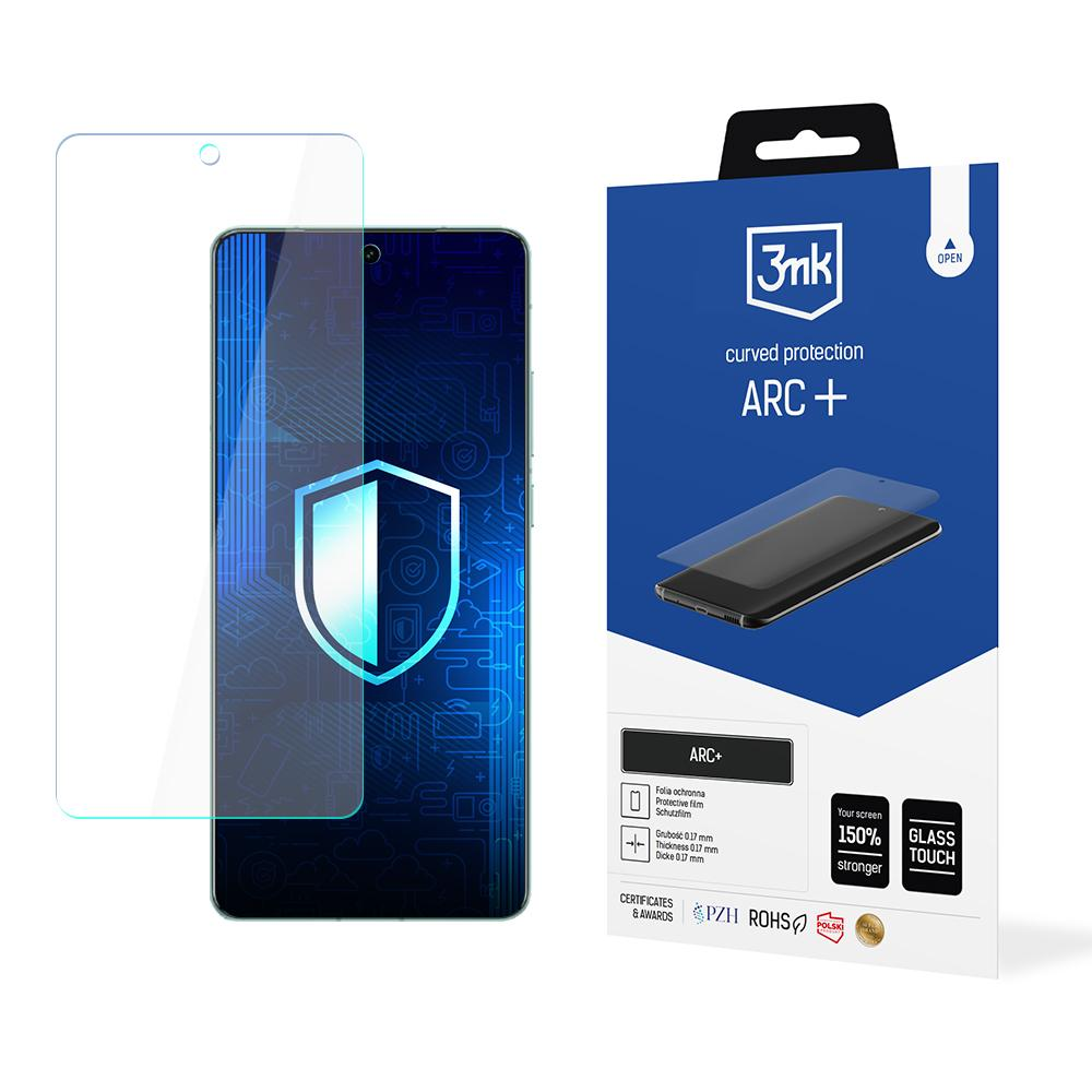 Un telefono con una protezione per lo schermo accanto a una scatola. La scatola pubblicizza la protezione dello schermo con dettagli.