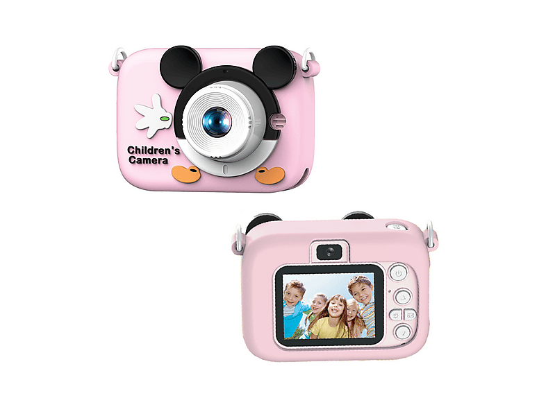 TORIMA CMR-16 Mini 1080p HD 2" Ekran 5 Adet Oyunlu Çocuk Dijital Fotoğraf Makinesi Pembe