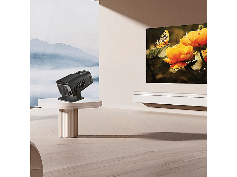 TORIMA HY320 Siyah Taşınabilir Sinema Projektörü 4K 1080P Ev