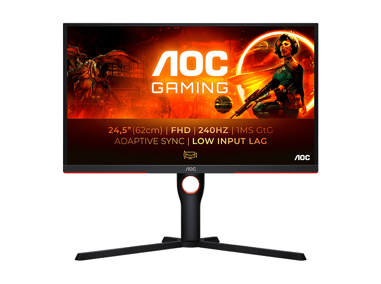 AOC 25G3ZM/BK-24,5"/GAM /FHD/240 HZ/ 24,5 Zoll Full-HD Gaming Monitor (0,5 ms Reaktionszeit , 240 Hz , 60 Hz nativ)