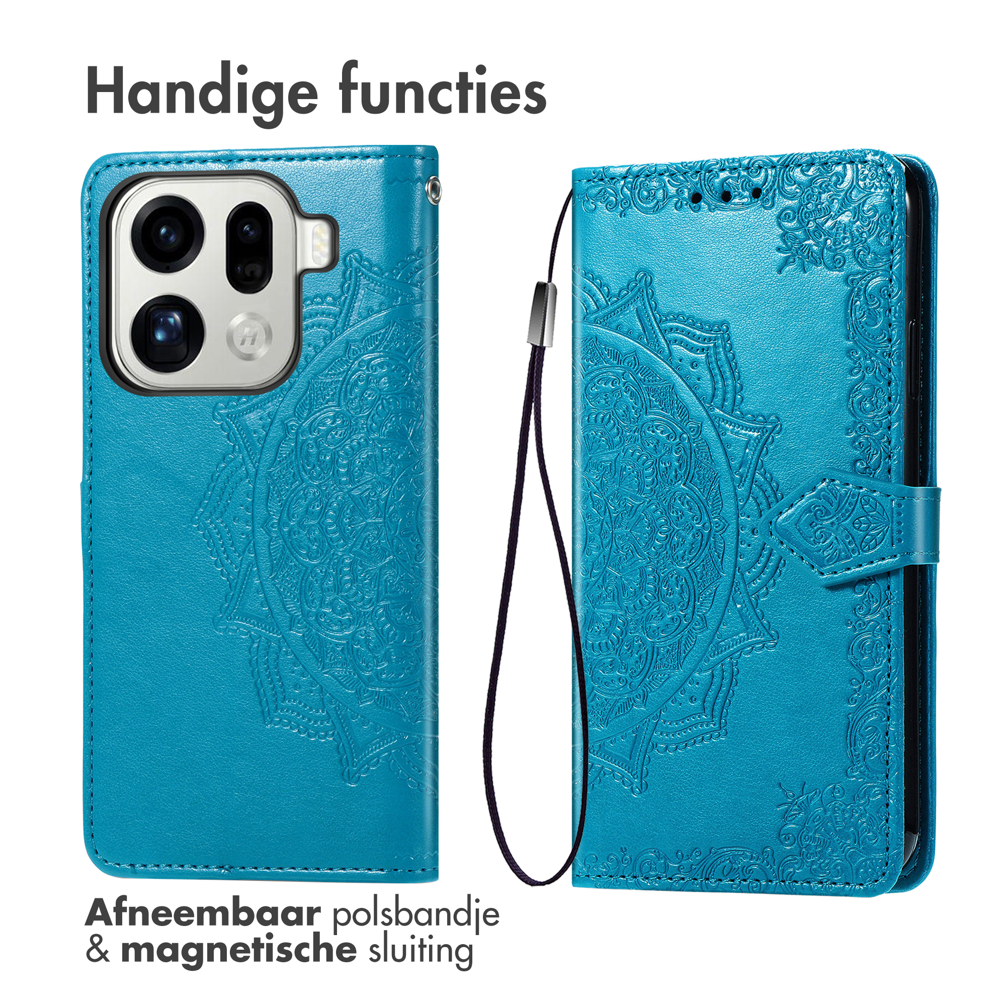 IMOSHION Klapphlle Mandala, Bookcover, Oppo, Oppo Find X9 Pro, Trkis |  MediaMarkt