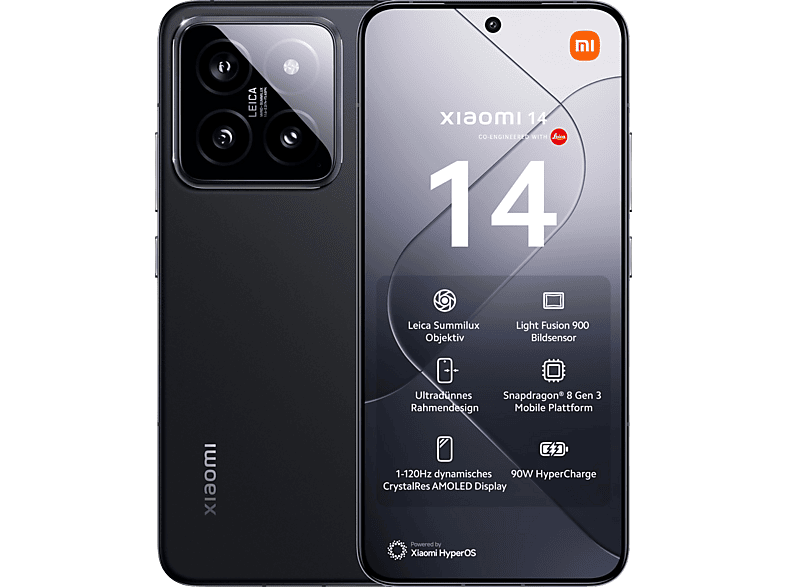 XIAOMI 14 12+512GB BLACK 512 GB Black Dual SIM