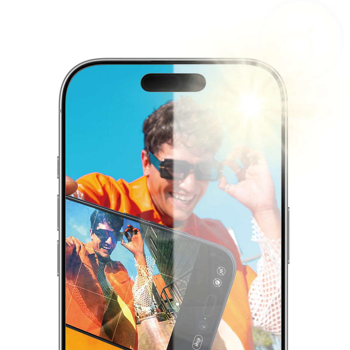 PANZERGLASS iPhone Anti-Reflective Armor 17 | iPhone 16 Pro Çerçeve Aparatlı Armor Ekran Koruyucu Şeffaf