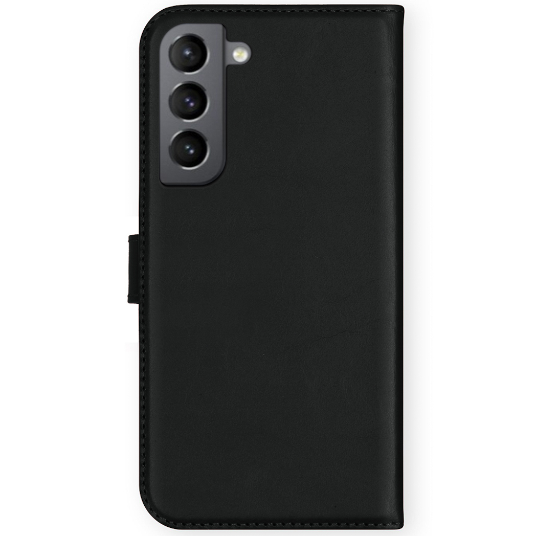 SELENCIA Klapphlle aus Echtleder, Kompakttasche, Samsung, Galaxy S21 FE,  Schwarz | MediaMarkt