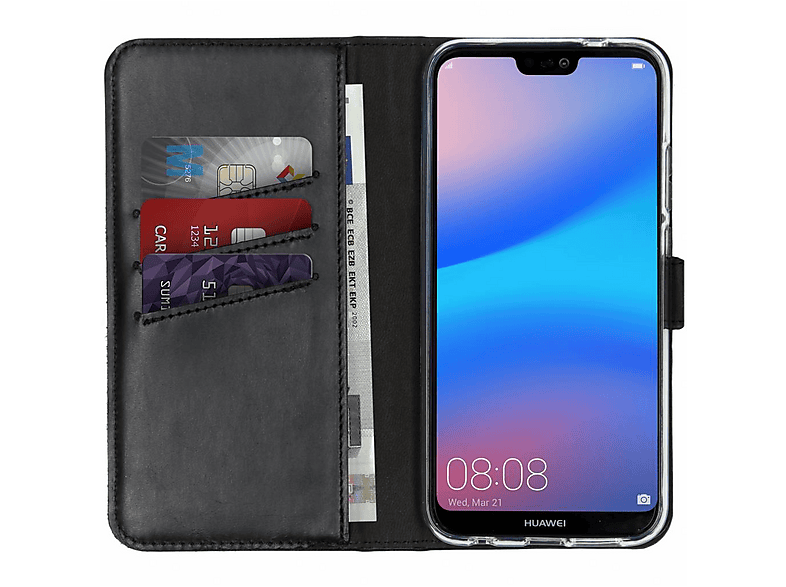 Custodia Mumbi Per Huawei P20 Lite - Cover Protettiva Sottile In TPU Trasparente E Nero, Morbida E Facile Da Montare - 3