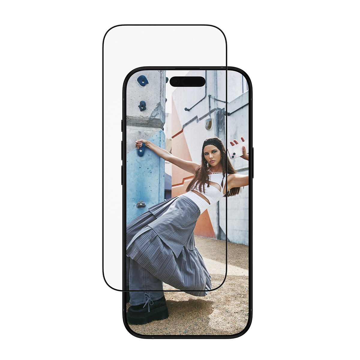 PANZERGLASS SAFE. by PanzerGlass iPhone Air | Ultra-Wide Fit Çerçeve Aparatlı Siyah Çerçeveli Ekran Koruyucu Şeffaf