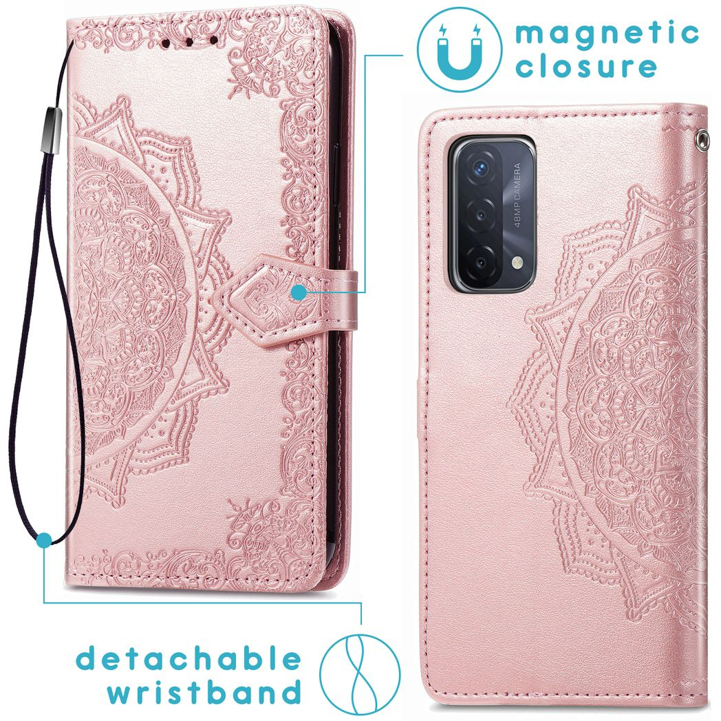 BaiFu Motivo a Foglie Custodia per Oppo A9/Oppo F11, Cinturino da