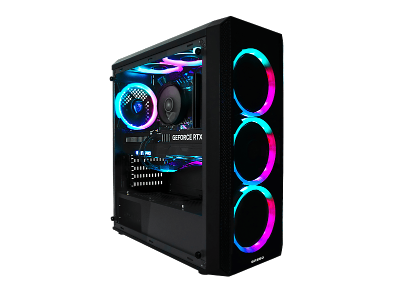 GREED MK2 AMD - High End 4K Gaming PC, Gaming PC mit AMD 7-5700X Prozessor, 32 GB RAM, 1000 GB SSD, NVIDIA GeForce RTX™ 5060, Windows 11 Pro
