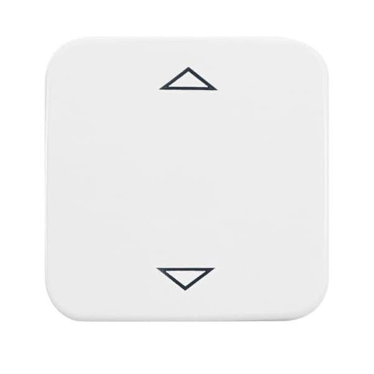 Un quadrato bianco con angoli arrotondati. Ha due triangoli neri, uno rivolto verso l'alto e l'altro verso il basso, che indicano su e giù.