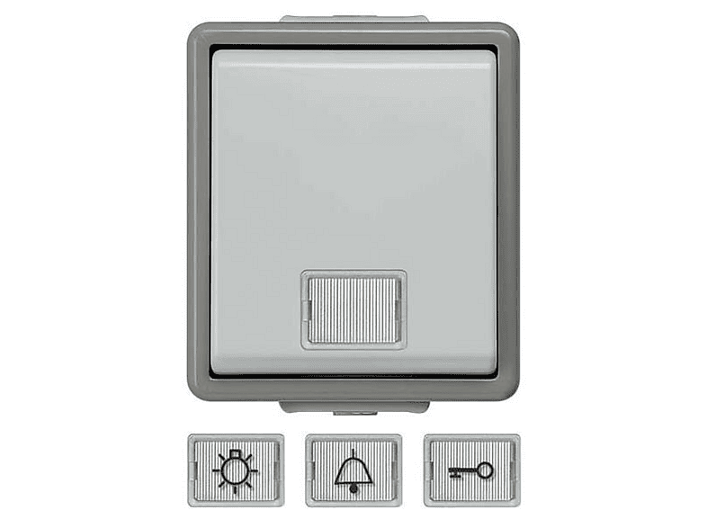 SIEMENS Siemens Dig.Industr. IP44,Taster, neutral Licht Glocke ...