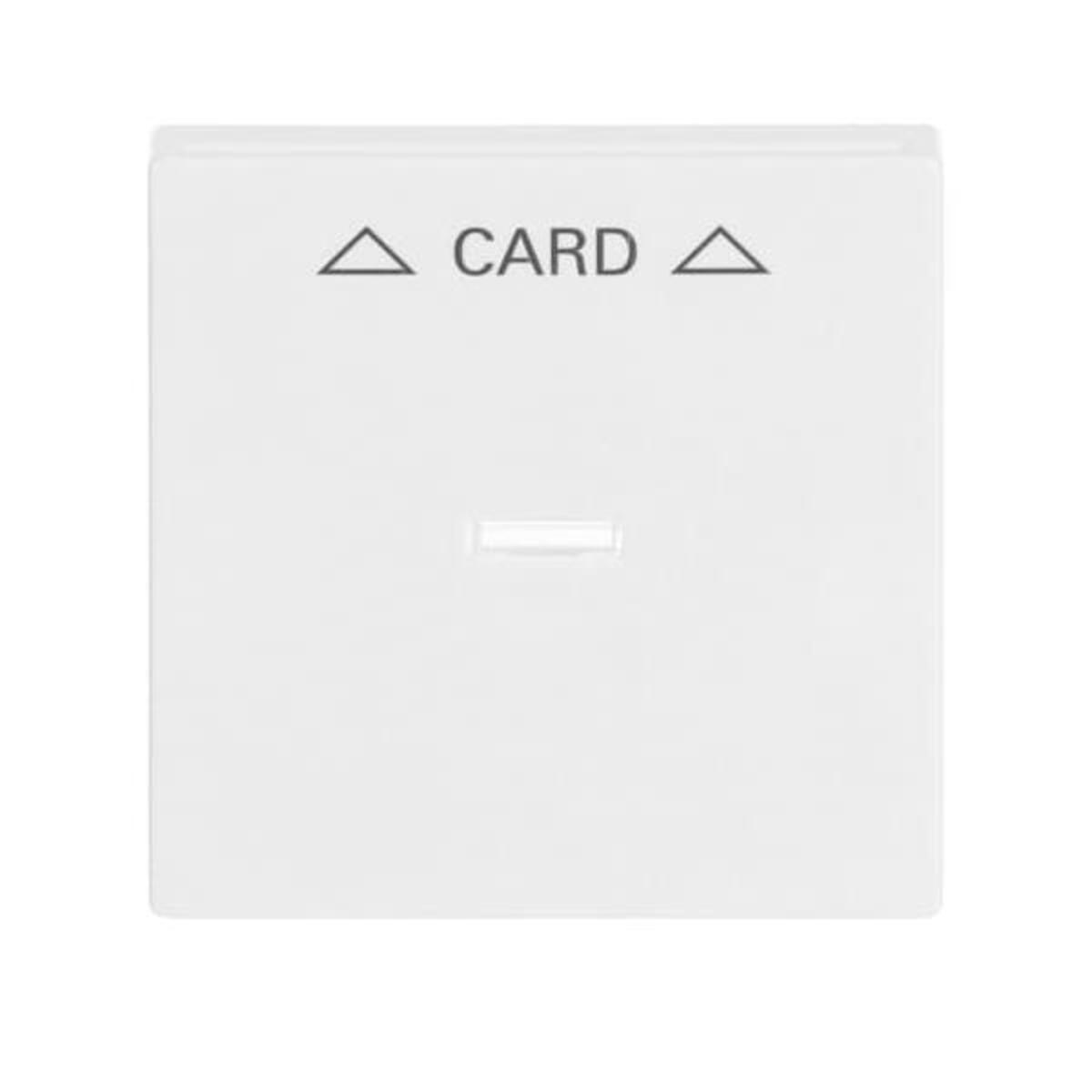 Un lettore di schede bianco con la parola 'CARD' e frecce sopra. Una fessura è al centro. Lo sfondo è bianco.
