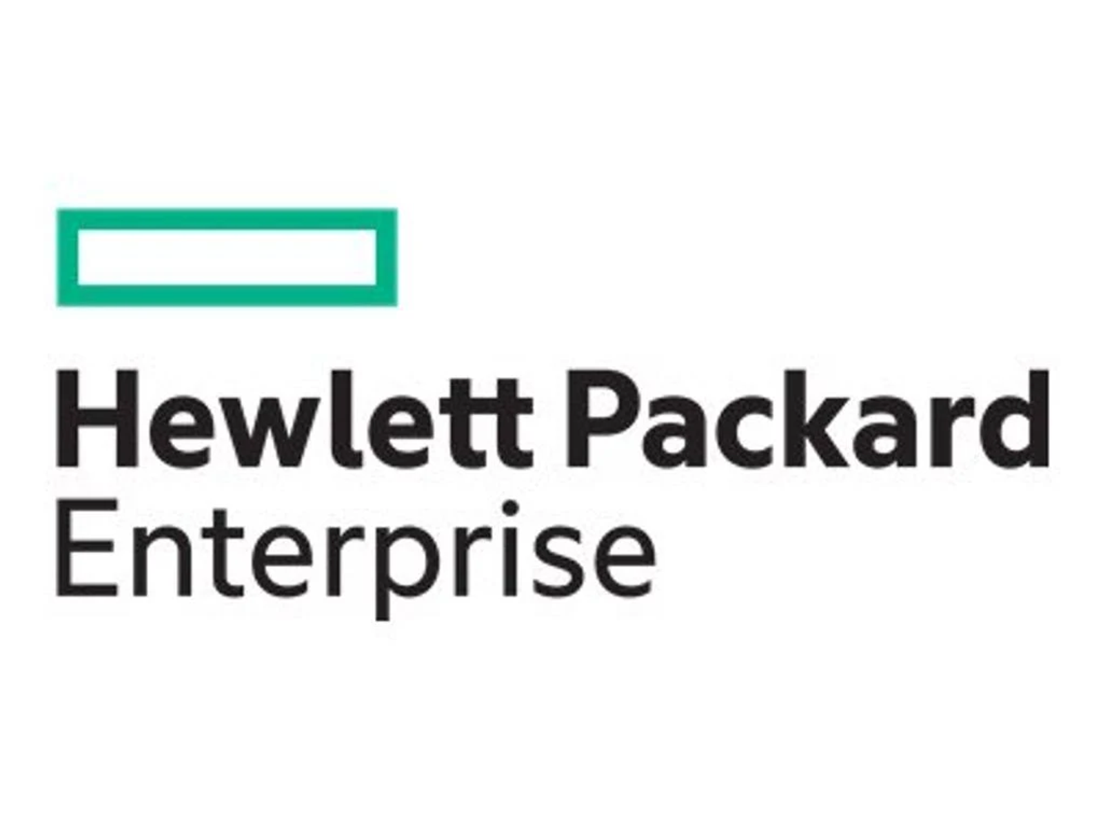 Das Logo von Hewlett Packard Enterprise zeigt ein grünes Rechteck über dem schwarzen Text 'Hewlett Packard Enterprise'.
