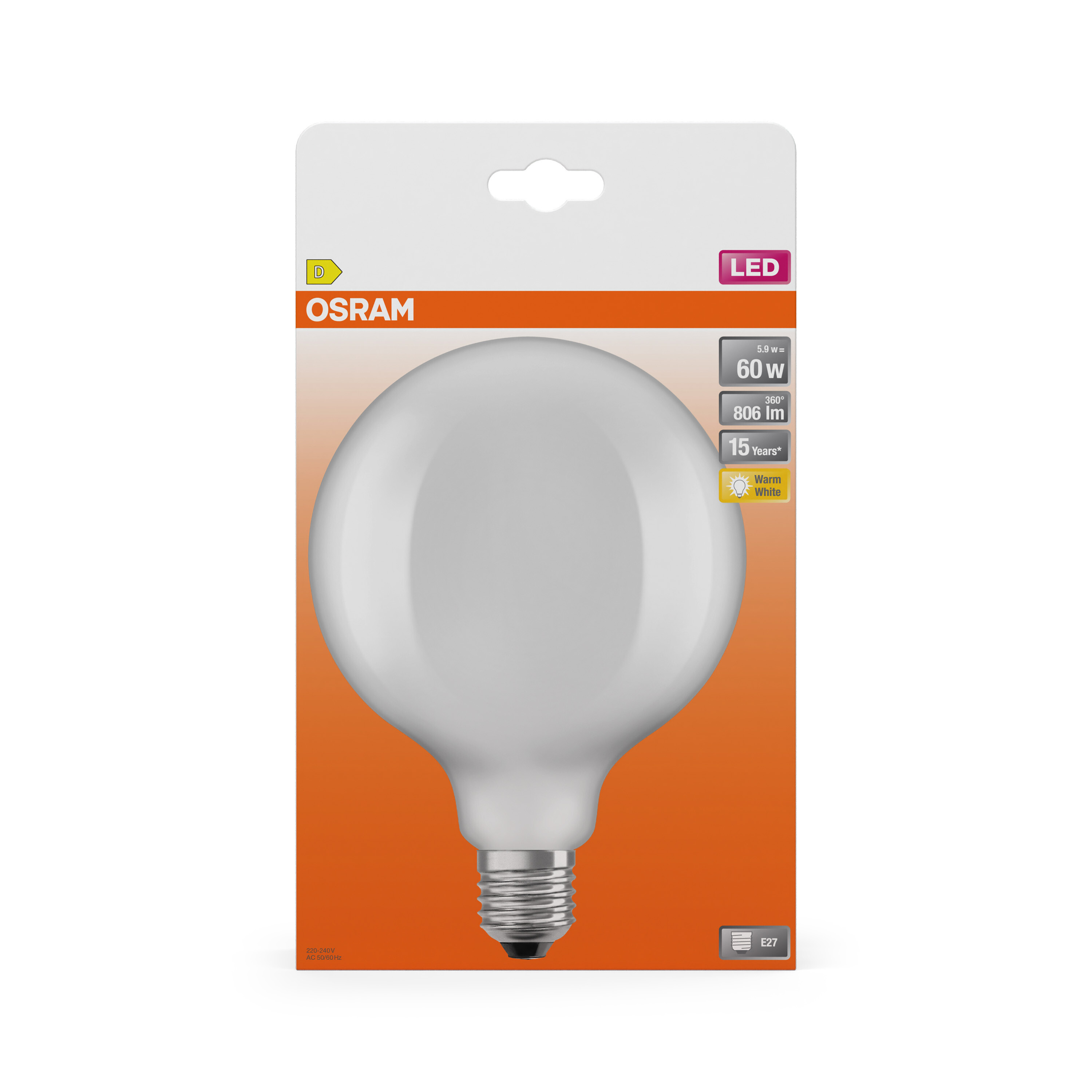 OSRAM LED Star Globe 125 60 Filament 5.9W 827 Frosted E27 LED Warm weiß
