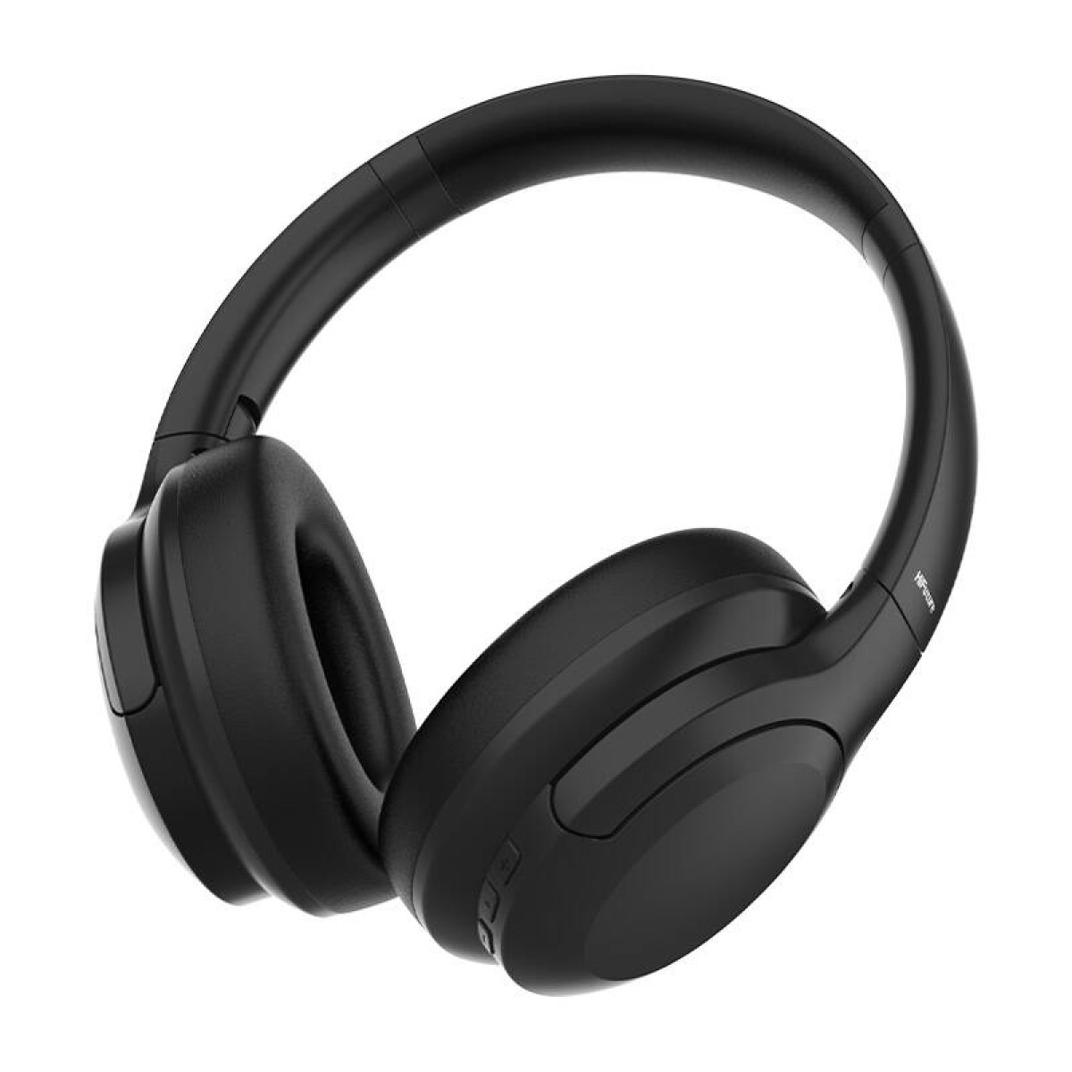 Une paire d'écouteurs noirs circum-auriculaires. Les écouteurs sont sur fond blanc, soulignant leur design et leurs caractéristiques.