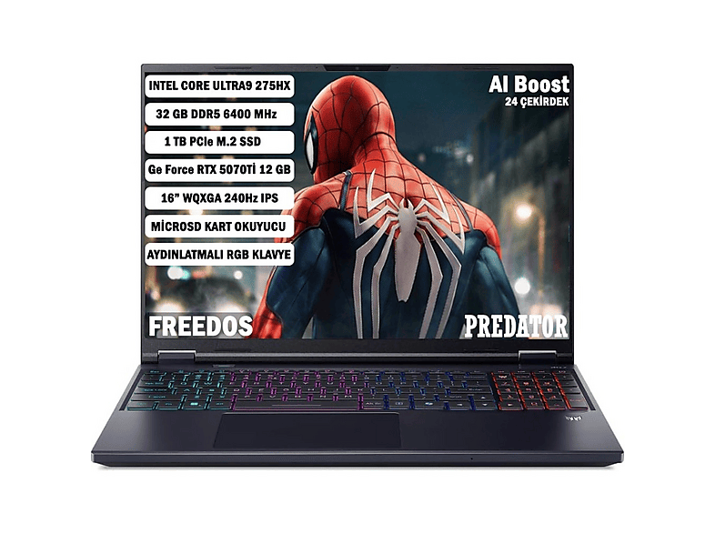 ACER Predator PHN16-73 RTX5070Ti- 12GB WQXGA IPS NH.QX4EY.002