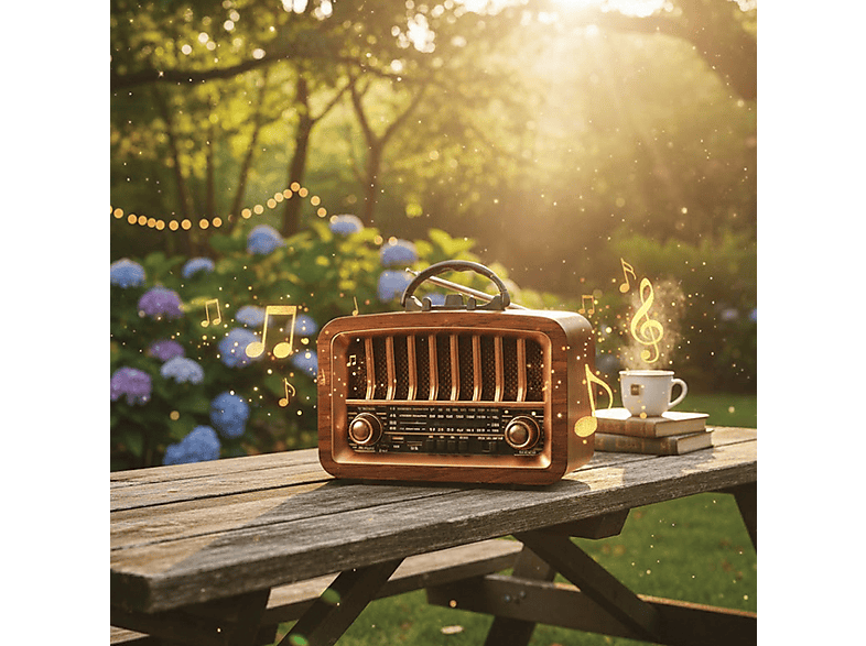 TORIMA D-57 Ahşap Nostalji Radyo Kablosuz Bluetooth Hoparlör Ahşap