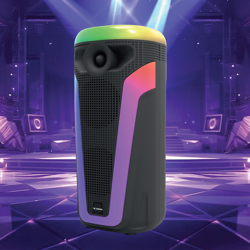 TORIMA D69 RGB Ledli Taşınabilir Parti Bluetooth Hoparlör Siyah