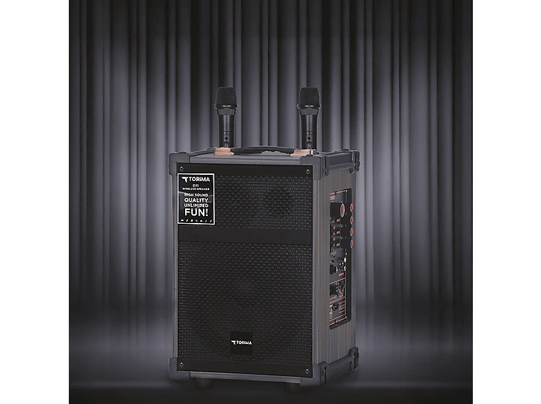 TORIMA D71 Profesyonel Çift Mikrofonlu BT Kablosuz Bass Ses Kutusu
