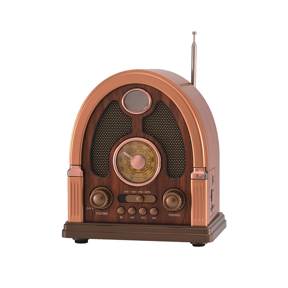 TORIMA D-58  Nostalji Radyo Kablosuz Bluetooth Hoparlör Kahverengi