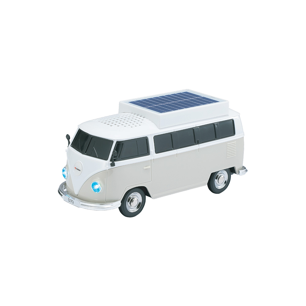 TORIMA D70  Vosvos Tasarımlı Solar Şarjlı  5W Güçlü Ses Bluetooth Hoparlör Bej