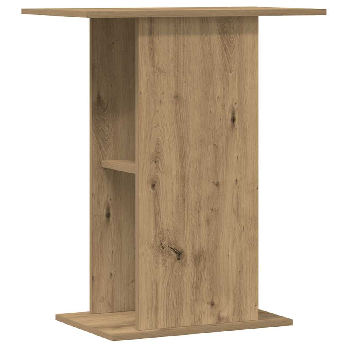 Ein hölzerner Bartisch mit rechteckiger Platte und einem Regal. Das Holz hat eine natürliche Maserung und eine hellbraune Farbe.