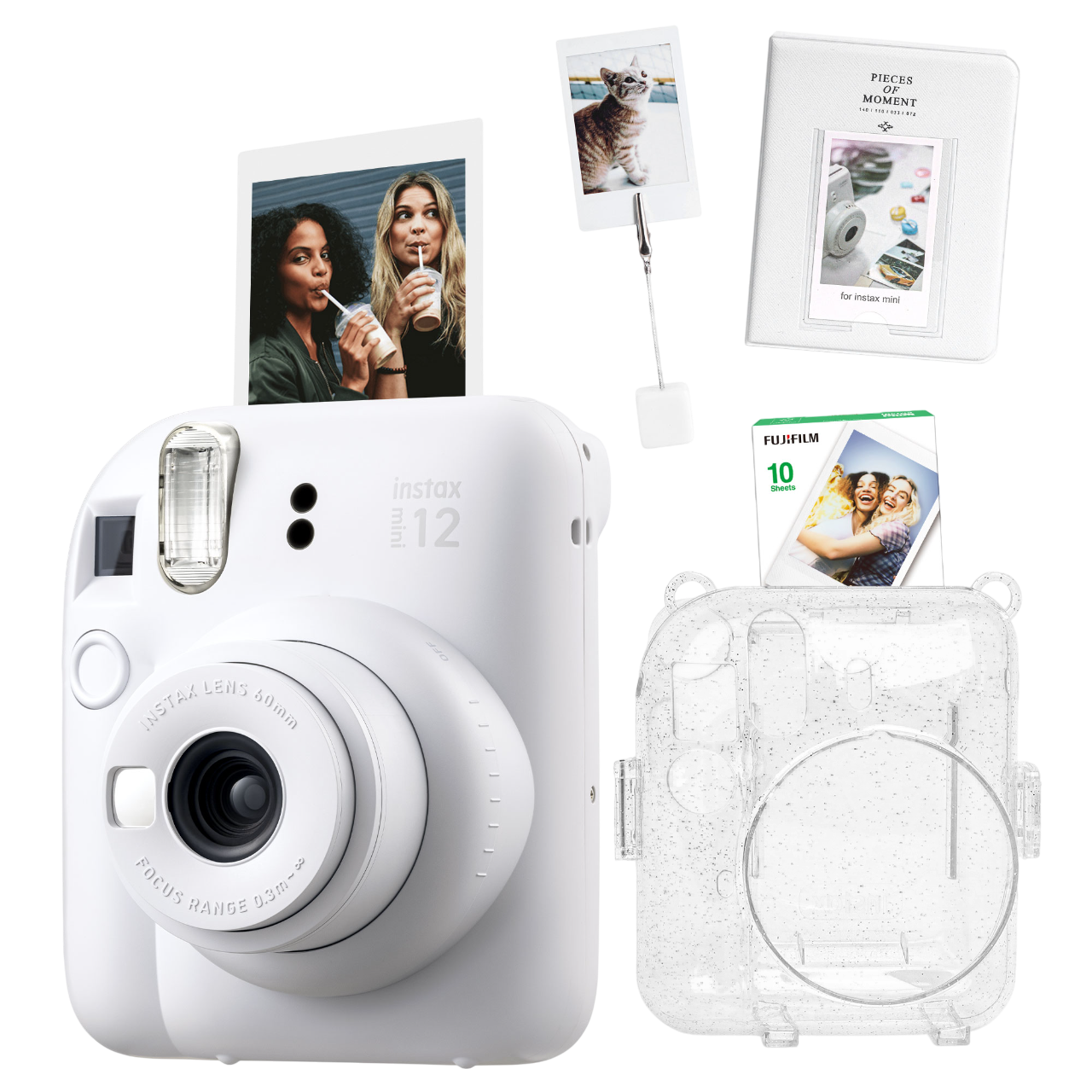 FUJIFILM Instax Mini 12 Fotoğraf Makinesi-10'lu Film-Kıskaçlı