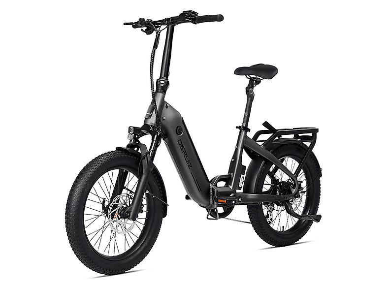 DERUIZ Peridot 2.0 Kompakt-/Faltrad (Laufradgröße: 20 Zoll, Rahmenhöhe: 36 cm, Unisex-Rad, 500, Dark Graphite)