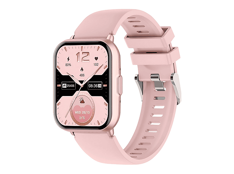 AVIZAR E-100 Smartwatch Silikon Silikon, Rosa