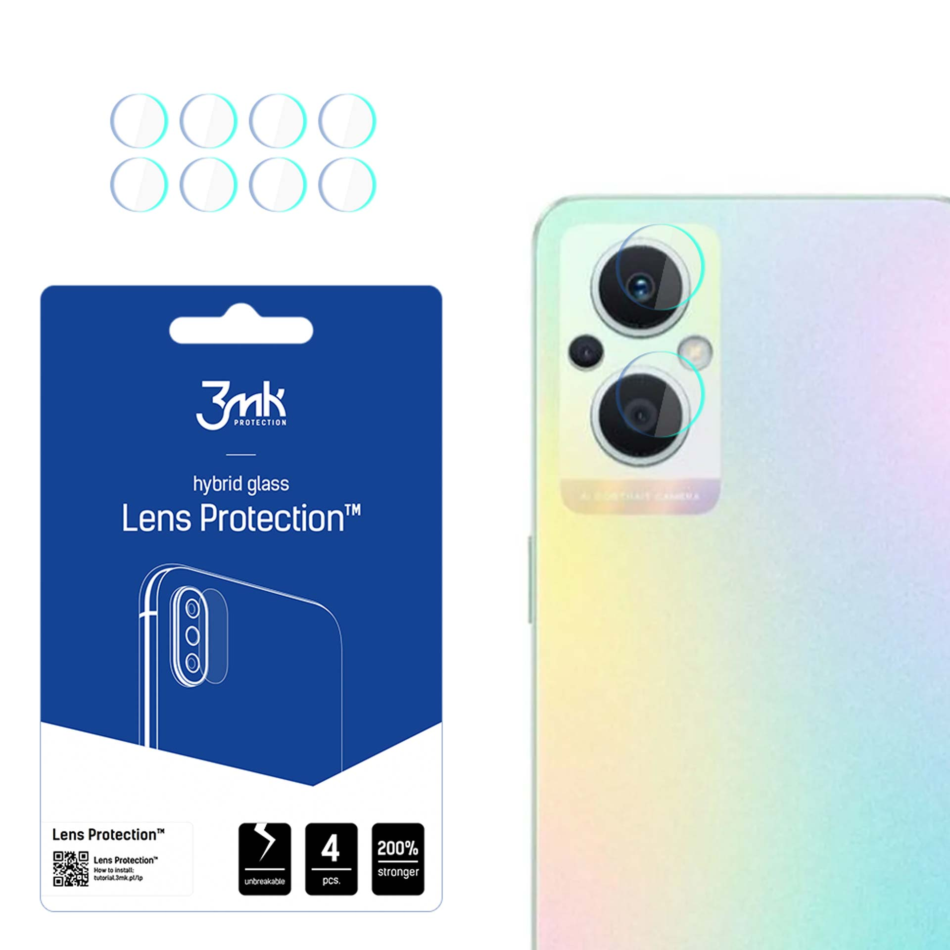 KEQAR X4 Protezione Lente In Vetro Temperato 9H Per Insta360 X4 – 2 Pezzi Con Montaggio Rotante, Antiappannamento